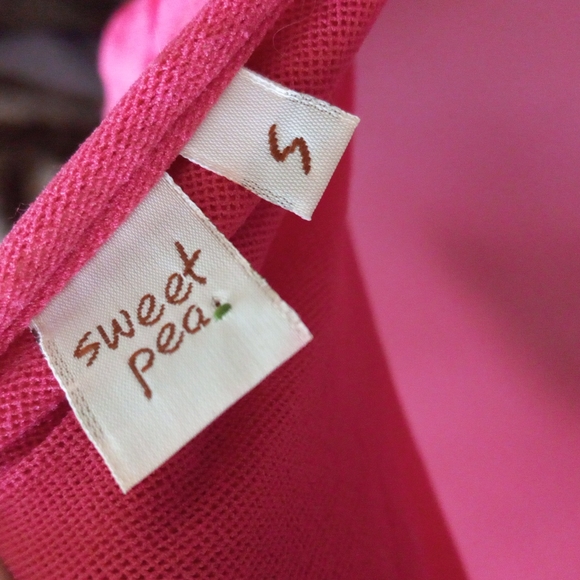 Sweet Pea Pink tired mesh top Sz. SMALL - Picture 4 of 4
